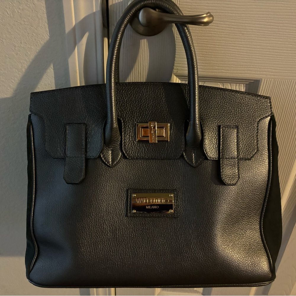 Valentino Metallic Grey Omnia Bag